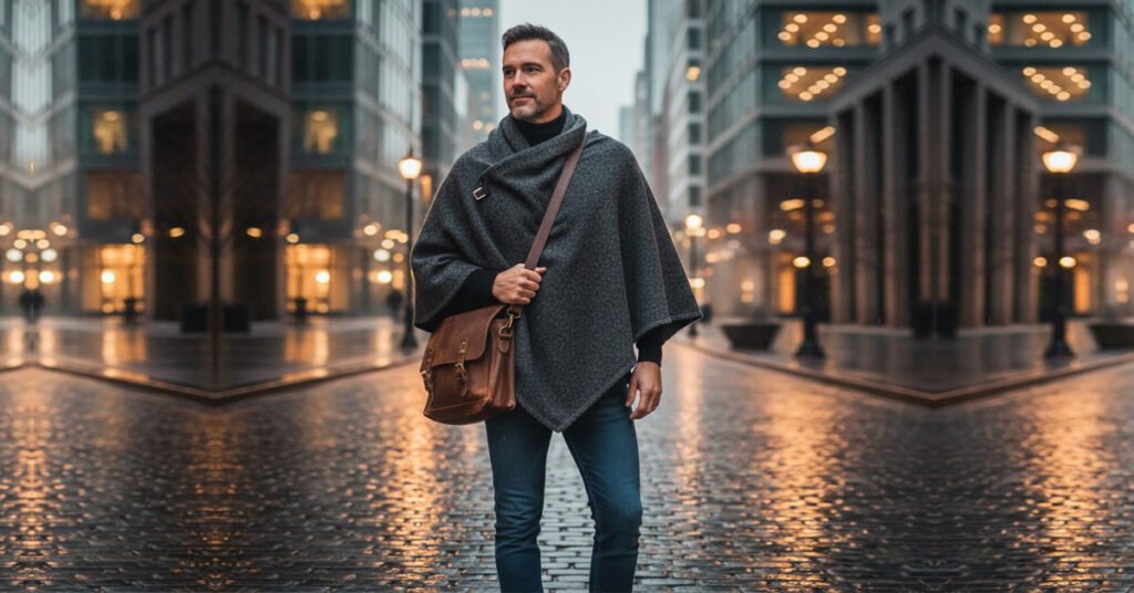mens cloth poncho