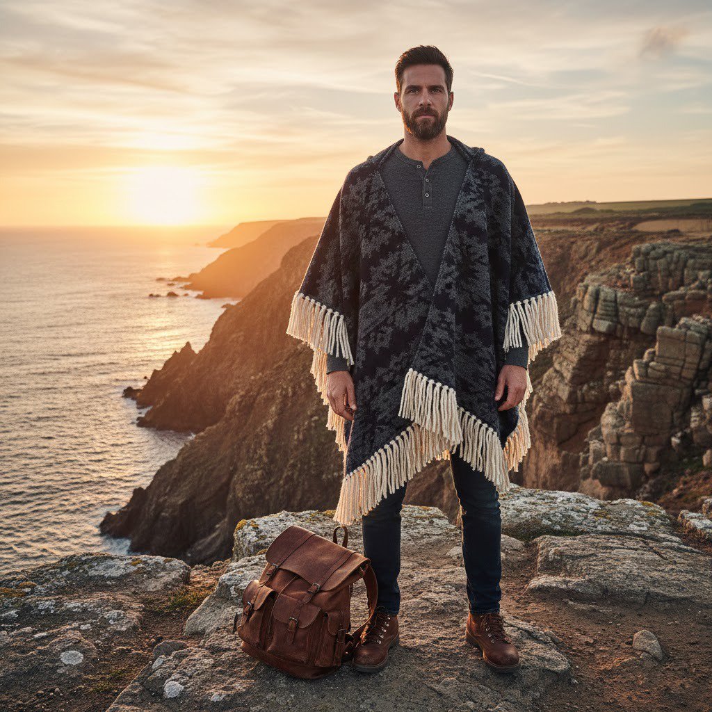 mens ponchos clothing