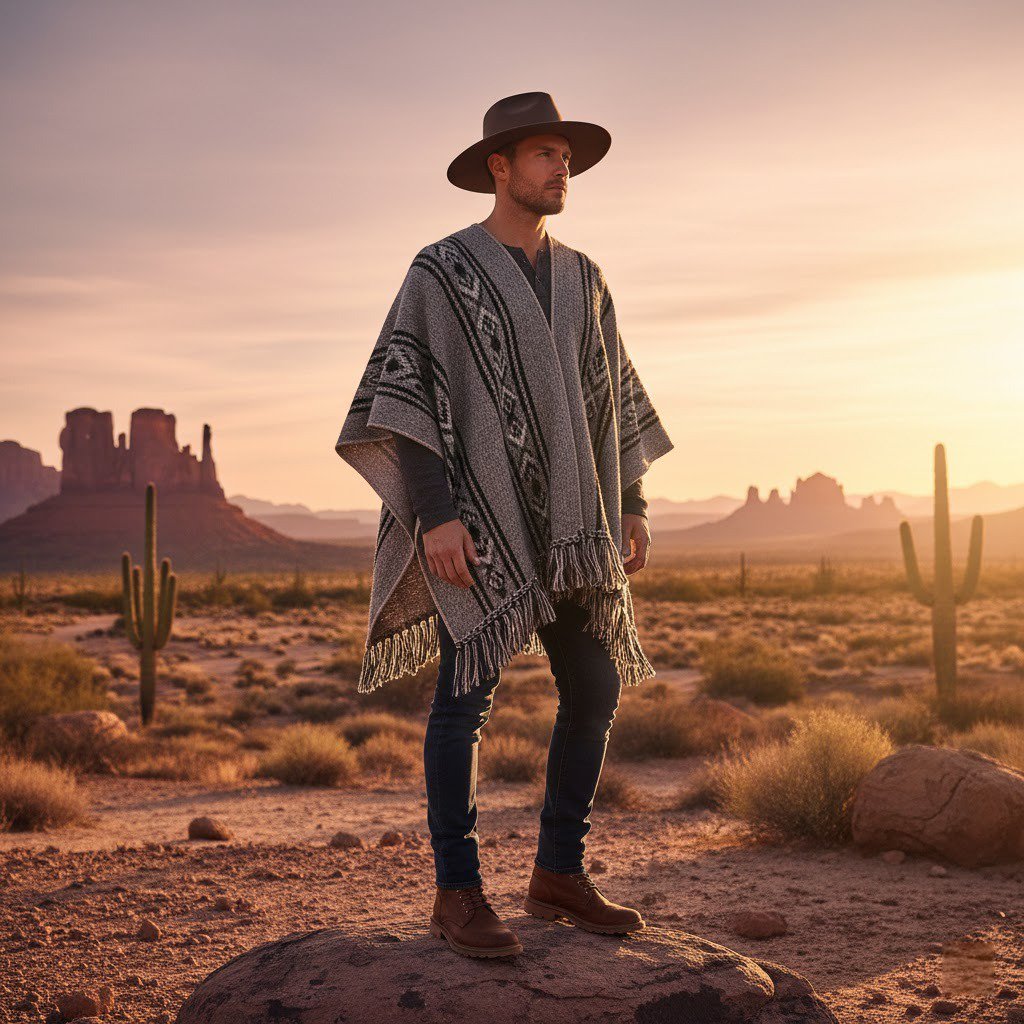 mens ponchos clothing