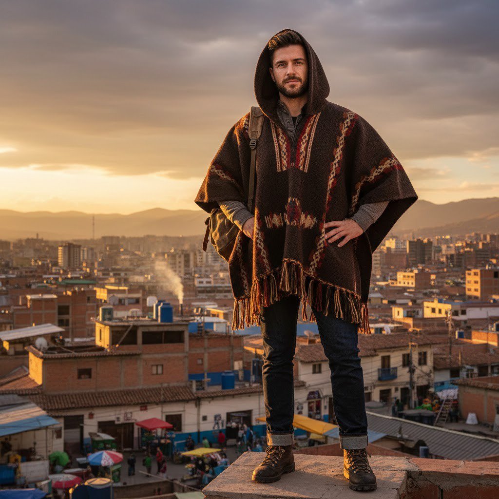 mens ponchos clothing