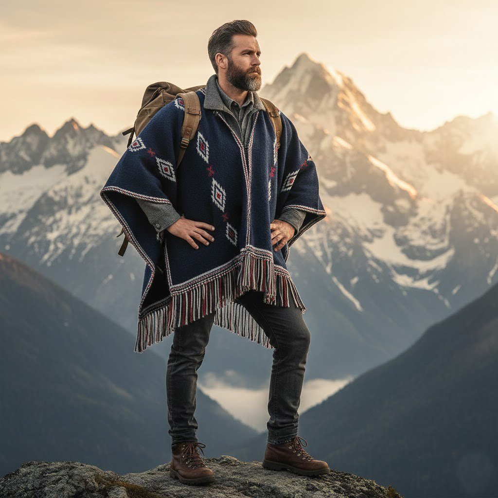 mens ponchos clothing