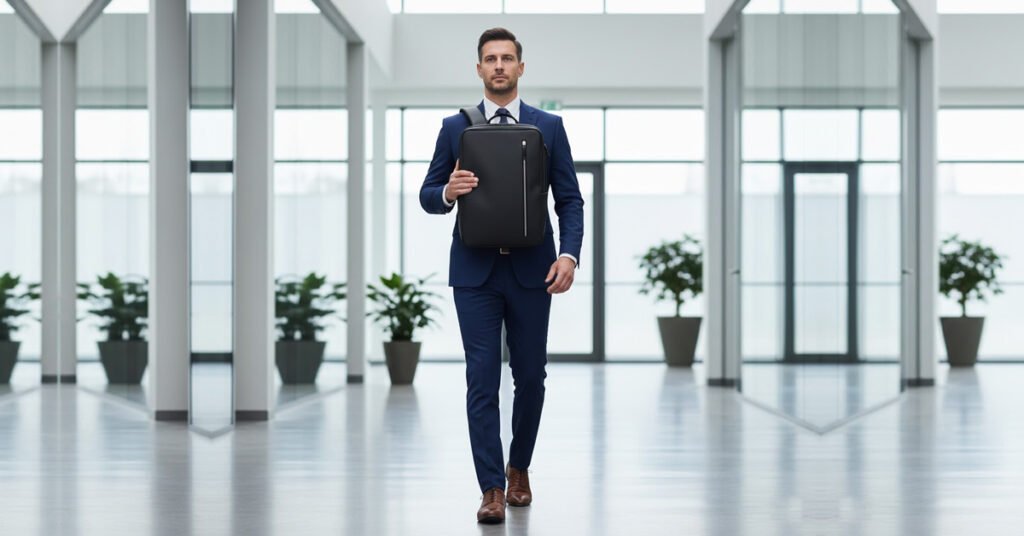 Professional laptop backpack for men