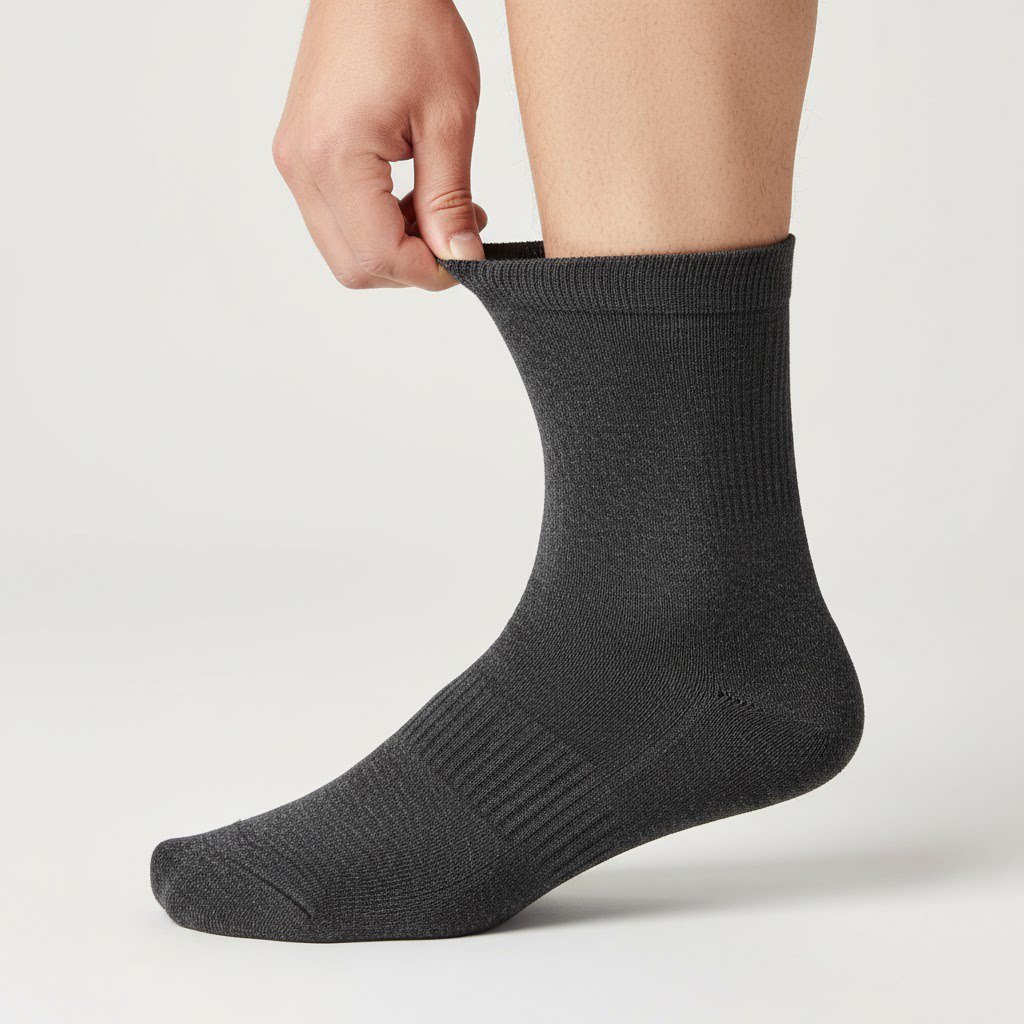 breathable elastic compression socks for men