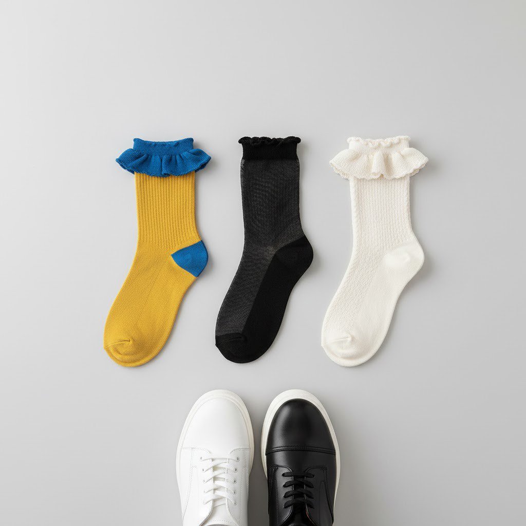 how to wear ruffle socks with sneakers