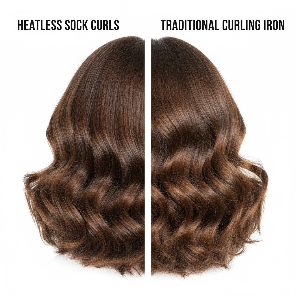 sock curls vs heatless curler comparison