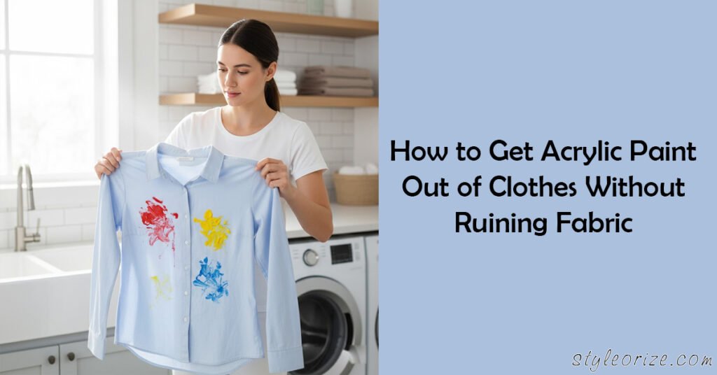 how to get acrylic paint out of clothes