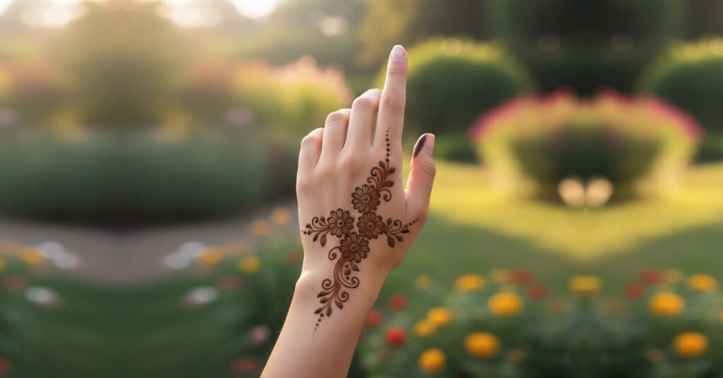 small flower mehndi design