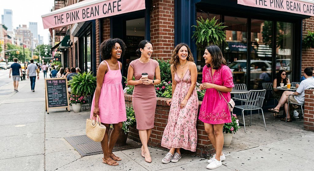 Mixed Styles (Group Shot) pink dress