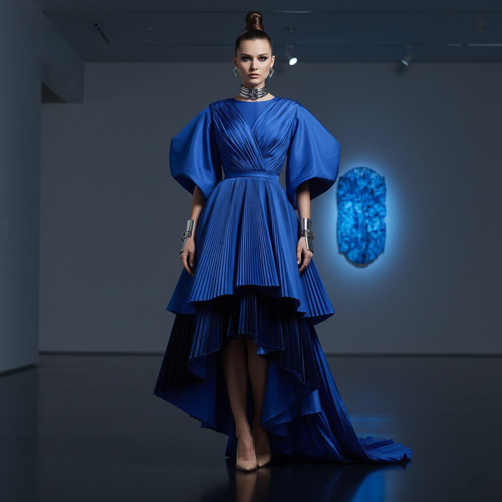 Royal blue cocktail dress styling tips