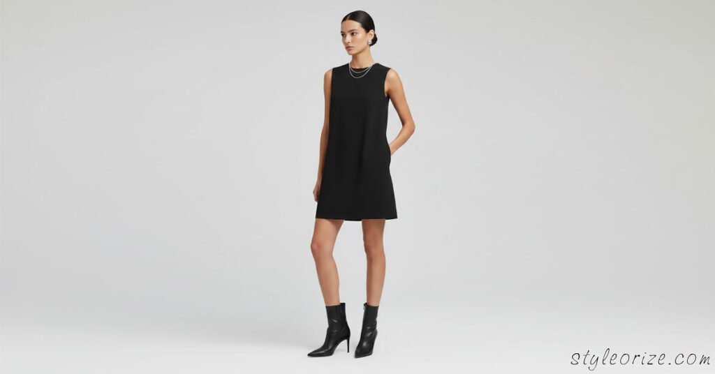 black dress and sneakers outfit ideas